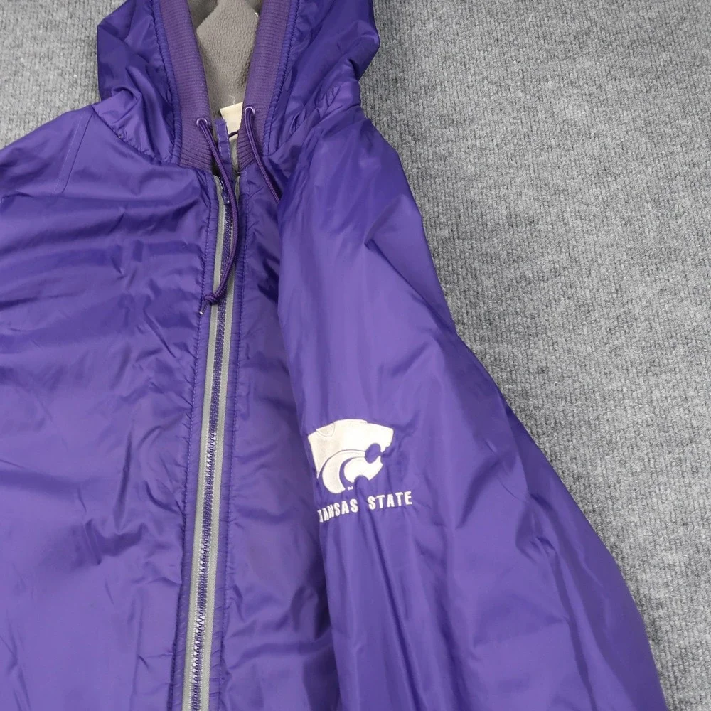 Kansas State Wildcats‎ Jacket Mens Large Hooded Full Zip Red Oak Sportswear